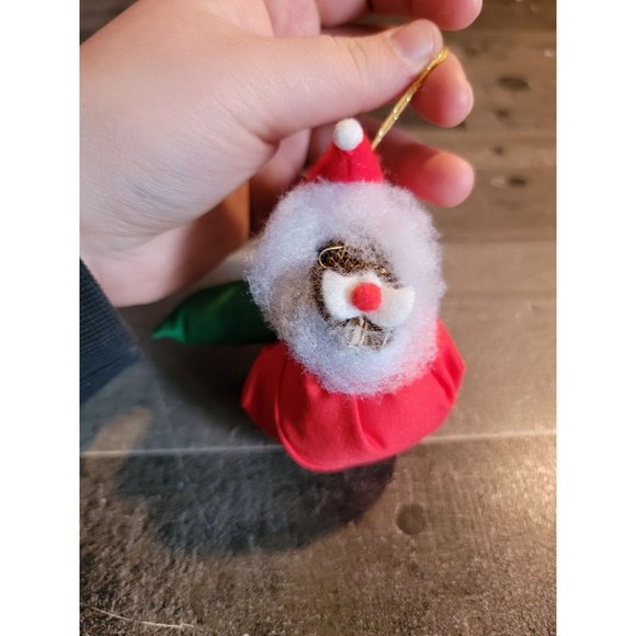 Pinecone stuffed Santa toy sack ornament Xmas - Picture 1 of 5